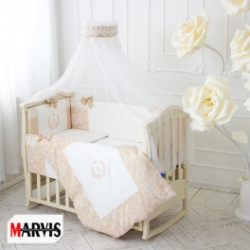 Set De Lux Crem Lenjerie Patut Bebe sau Copii - 11 Piese Premium